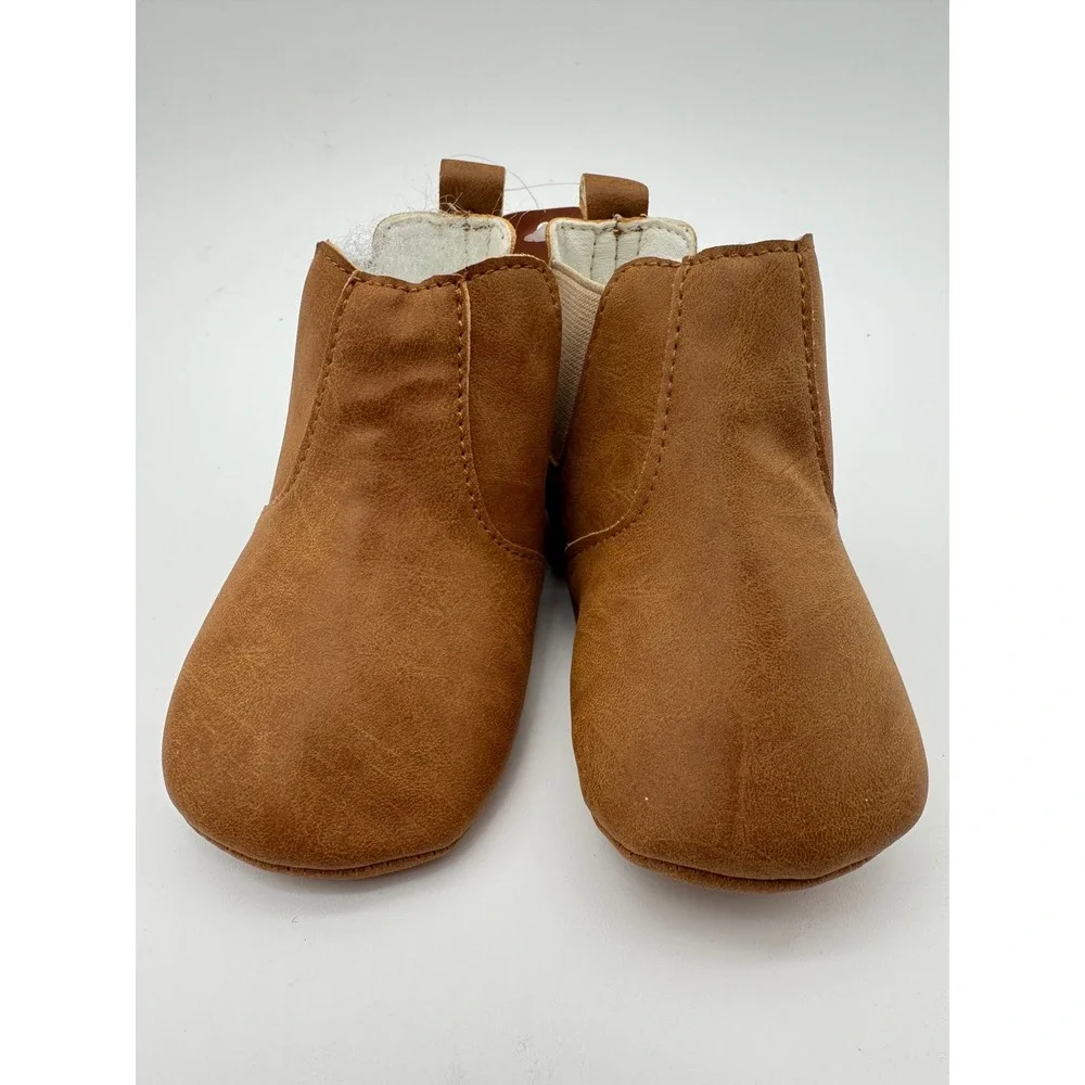 Toddler Booties Brown Slip On Size 6 Casual Baby Shoes‎ Soft Sole